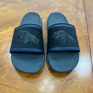 Nike X Denver Broncos Slides, Worn but still in good condition